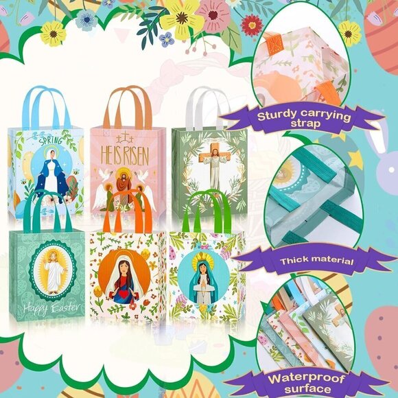 Religious Easter Gift Bags with Handle (SET OF 24 BAGS) BRAND NEW - Picture 3 of 4